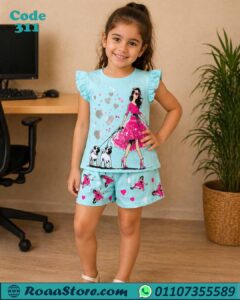 طقم بناتي أطفال صيفي