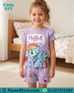 طقم بناتي أطفال يونيكورن