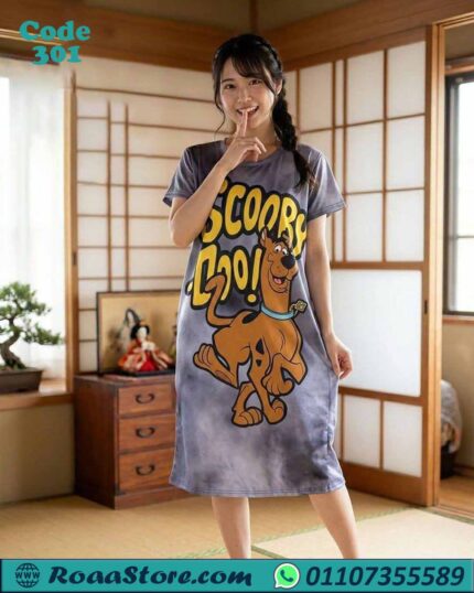 كاش للنوم حريمي كرتون Scooby Doo مريح