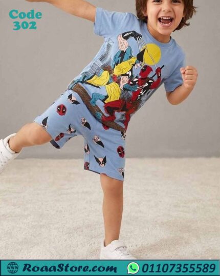 طقم صيفي أطفال مارفل