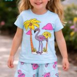 بيجامة فلامنجو بناتي أطفال