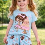 بيجامة بناتي رسمة كيوت