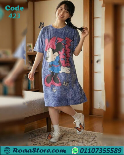 كاش حريمي للنوم حريمي قطن ناعم بطبعة ديزني