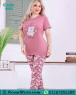 بيجامة حريمي بنقوش أنيقة