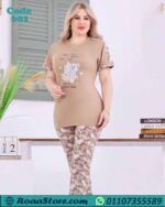 بيجامة حريمي بنقوش أنيقة